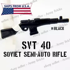 SVT-40 Soviet Semi Automatic Rifle •CUSTOM TOY Brick Weapons for Minifigs -Black