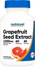 Nutricost Grapefruit Seed Extract 2,000mg, 60 Vegetarian Capsules