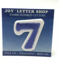 Joy Letter Shop Embroidered Letters/Numbers Iron On Stick On - PICK YOUR CHOICE