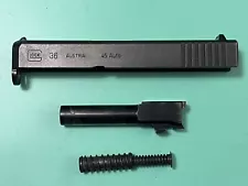 USED OEM GLOCK 36 COMPLETE SLIDE BARREL GUIDE ROD SPRING FRYING PAN .45 ACP