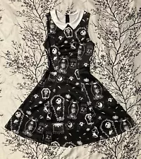 The Nightmare Before Christmas Disney Black White Fit And Flare Dress Size XS