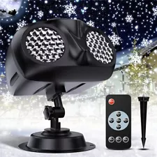 Christmas Snowflake Projector LED Moving Snowfall Laser Light Outdoor Landscape