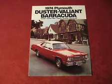 1974 Plymouth Barracuda Duster Valiant Sales Brochure Booklet Catalog Old