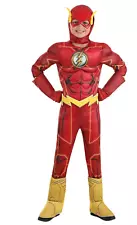 Kid's Deluxe DC Comics Flash Jumpsuit Superhero Costume SIZE M (Used w/defect)