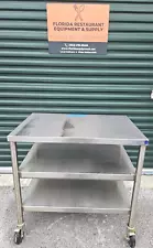 Commercial SS Prep Table 24" x 36" with Double Undershelf On Rolling Casters!