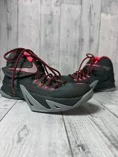 NIKE ZOOM SOLDIER 8 MINERAL SLATE / HYPER PUNCH (653641-363) LeBron James 8.5