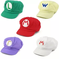 Mario, Luigi, Wario, Waluigi, Fire Mario Embroidered Newsboy Hat - FREE SHIPPING