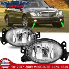 Fog Lights For 07-09 Mercedes Benz E320 R320 E63 AMG Clear Glass Lens Pair Lamps