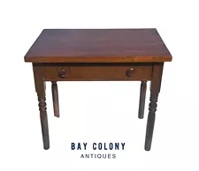 New ListingANTIQUE 19TH CENTURY SOUTHERN WALNUT SHERATON STYLE SINGLE DRAWER BEDSIDE TABLE