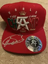 saul canelo alvarez signed world champ hat PSA COA Authentic Rare Mexico Hat