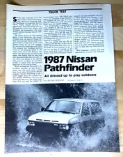 1987 Nissan Pathfinder SE V6 4x4 Original Magazine Article