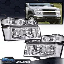 Clear Headlights Assembly+Bumper Lights Fit For 04-12 GMC Canyon/Chevy Colorado (For: 2007 GMC Canyon)