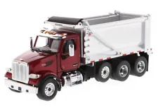 Diecast Masters Peterbilt 567 SF Ox Stampeded Dump Truck Metallic Red 71077 1:50