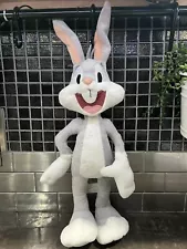 Six Flags Looney Tunes Bugs Bunny Plush 19" Including Ears Cartoon Theme Park