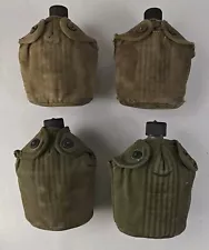 WWII WW2 & Post US Army Canteen Cup & Cover Lot of 4 Some Marked