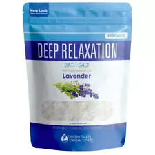 Deep Relaxation Bath Salt 32 Ounces Epsom Salt with Natural Lavender Essentia...