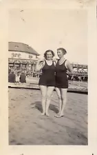 Antique Pretty Women Bathing Suits Pier 1920s Photo Beach Men Suit Jackets