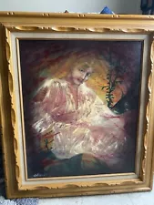 William Verdult “The Reflection” Oil On Paper Original Painting. EXCELLENT