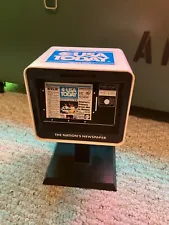 1980s 7.5" USA TODAY NEWSPAPER BOX Plastic Coin Piggy Bank 1/6 Scale Original