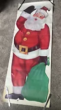 Vintage Life-Size Santa Claus Door Poster Display Unpunched NM 1959