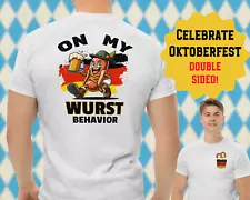 Funny Oktoberfest Shirt WURST Shirt Two Sided German Bavarian Shirt Pretzel Beer