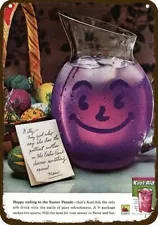 1962 KOOL-AID Smile Pitcher Easter Vintage-Look *DECORATIVE REPLICA METAL SIGN*