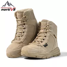 New Men Military Boots Tactical Boots Outdoor Work Waterproof Combat Shoes Size