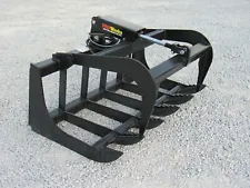 Tractor Skid Steer Attachment - 48" Root Rake Grapple Bucket - Free Ship