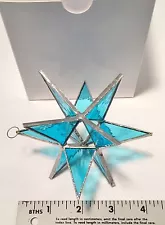 4 inch Stained Glass Moravian Star with a gift Box! Handmade Gift !