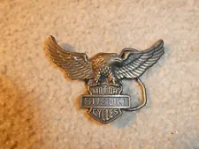 Vintage 1970s Brass Suzuki Motor Cycles Eagle Belt Buckle 3 3/4" Wide