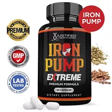 Iron Pump for Men Extreme 1600 Premium Formula Pills Vitamin Supplement