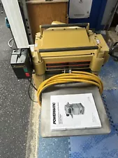 Gently used Powermatic planer. Helical cutter heads. Has 240V plug wired to it.