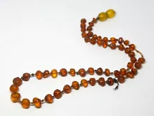 NATURAL ORANGE BALTIC AMBER BROKEN NECKLACE