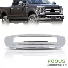 For 2017-2019 Ford F-250 F-350 Super Duty Chrome Steel Front Bumper Face Bar (For: 2019 F-250 Super Duty)