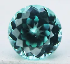 4 Ct Round Shape Loose Gemstones Paraiba Tourmaline Blue Green