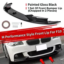 Gloss Front Bumper Spoiler Lip Splitter For 11-16 BMW F10 520i 528i 550i M Sport (For: More than one vehicle)