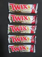 (5) Count Lot Twix White Chocolate Cookie Bars 2 To Go Candy Bars 2.64 Oz Each