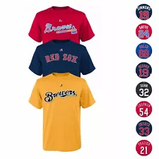 MLB Player Name & Number Jersey T-Shirt Collection Youth Size (8-20)