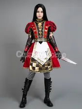 Alice Madness Returns Royal Dress Cosplay Costume Women Upgraded Outfit mp000099