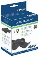 Drive Medical Walker Ski Glides for Use with All 1 Inch Folding Walkers - Black