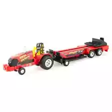 Case IH "RED HOT" Puller Tractor & Sled ERTL 1/64 Scale Die Cast New SALE!