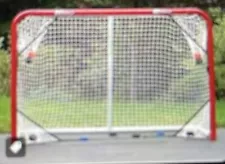 EZGoal Hockey Folding Pro Goal 2-Inch Red/White Regulation 6 Ft x 4 Ft Net