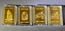 4 South Africa 100 Mill 999 Gold Clad Bars