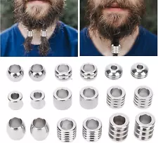 18PCS Hair Beard Beads, Braiding Beads, Stainless Steel Dread Beads, Viking Hair