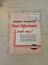 Vintage Bonney Forge &Tool Works Automatic Transmission Band Adjustment Brochure