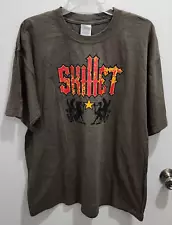 Skillet Signed Autographed Christian Rock Band Concert Tour Merch Shirt Size XL