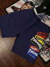 Supreme Trasher Multi logo sweatshorts