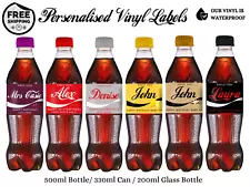 Personalised Coca-Cola Label Sticker Custom Name Coke Bottle Party Favors Gifts