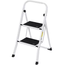 2 Step Ladder Folding Step Tool Pedal Anti-Slip for Kitchen Garage Library Home