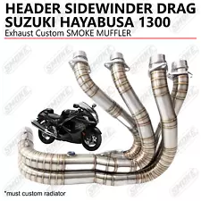 Header Exhaust Pipe Custom Fits For Suzuki Hayabusa 1300 1999-2019 SIDEWINDER